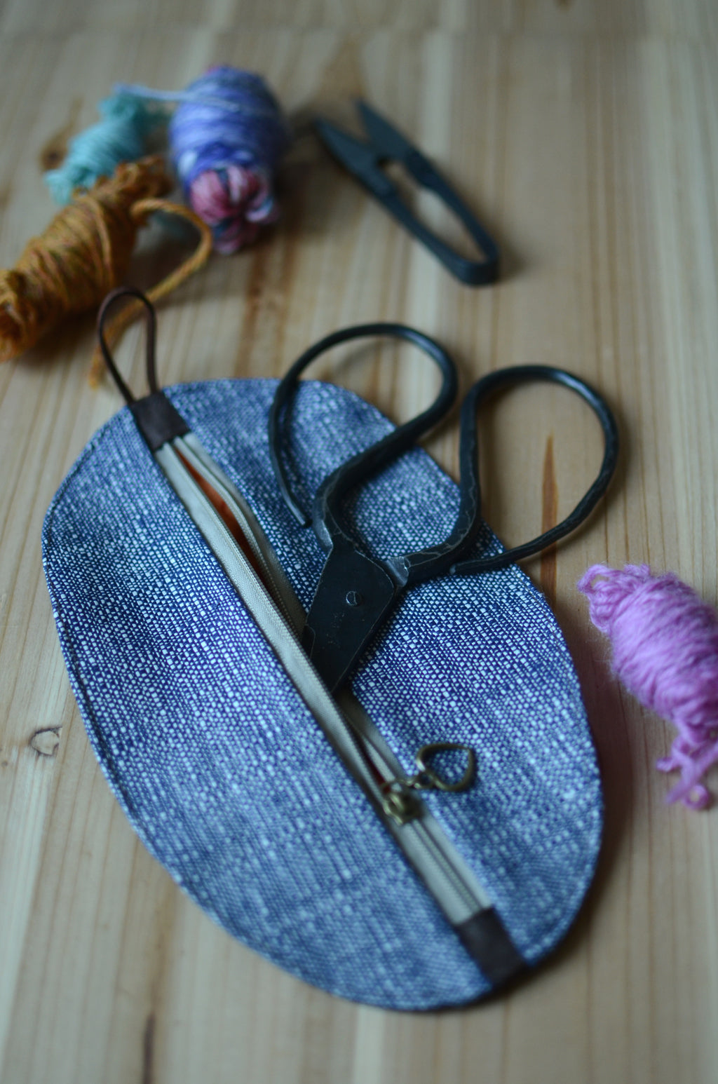 Notion pouch for crochet accessories