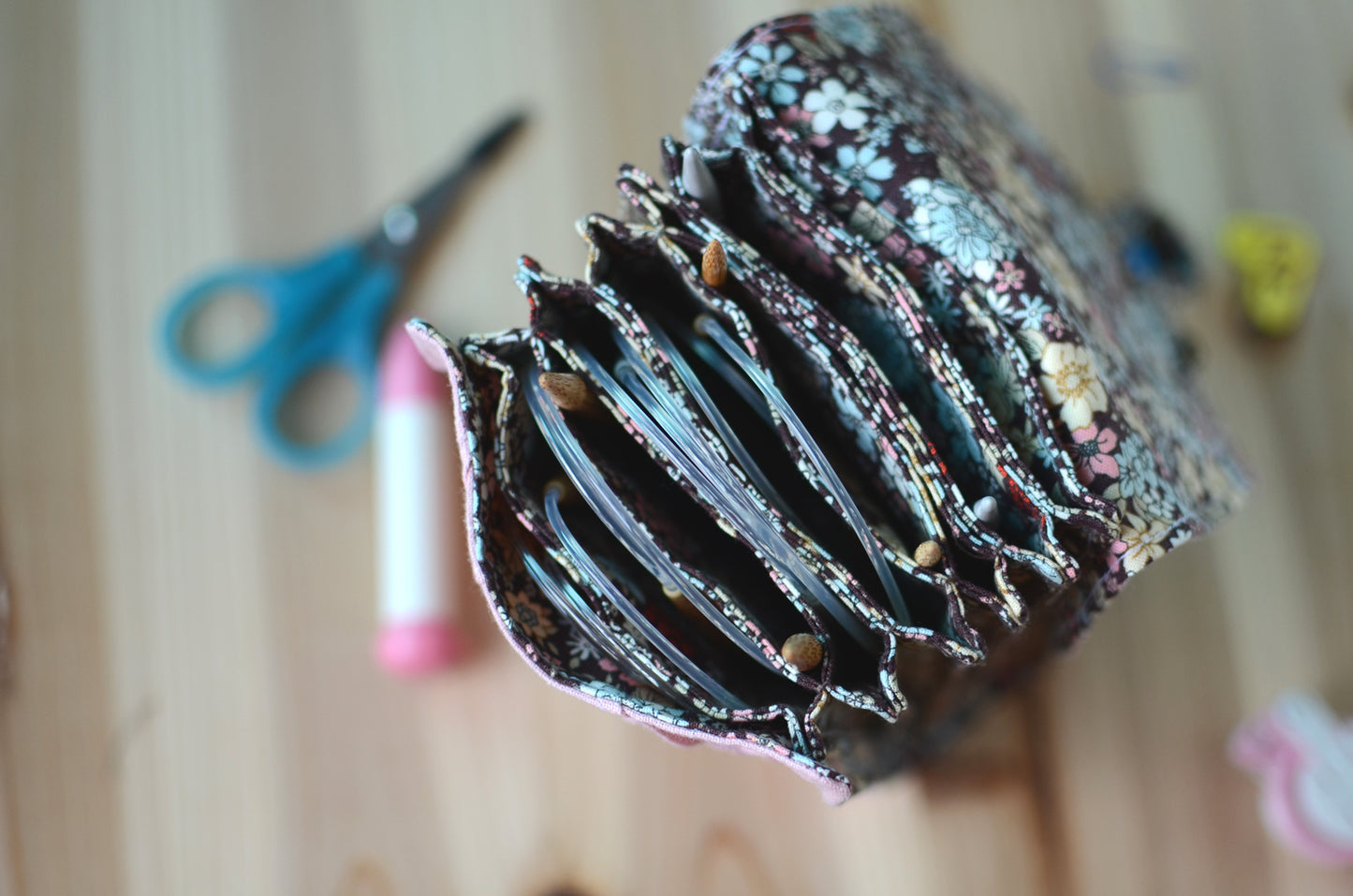 A perfect knitting needle case for many circular needle sets.