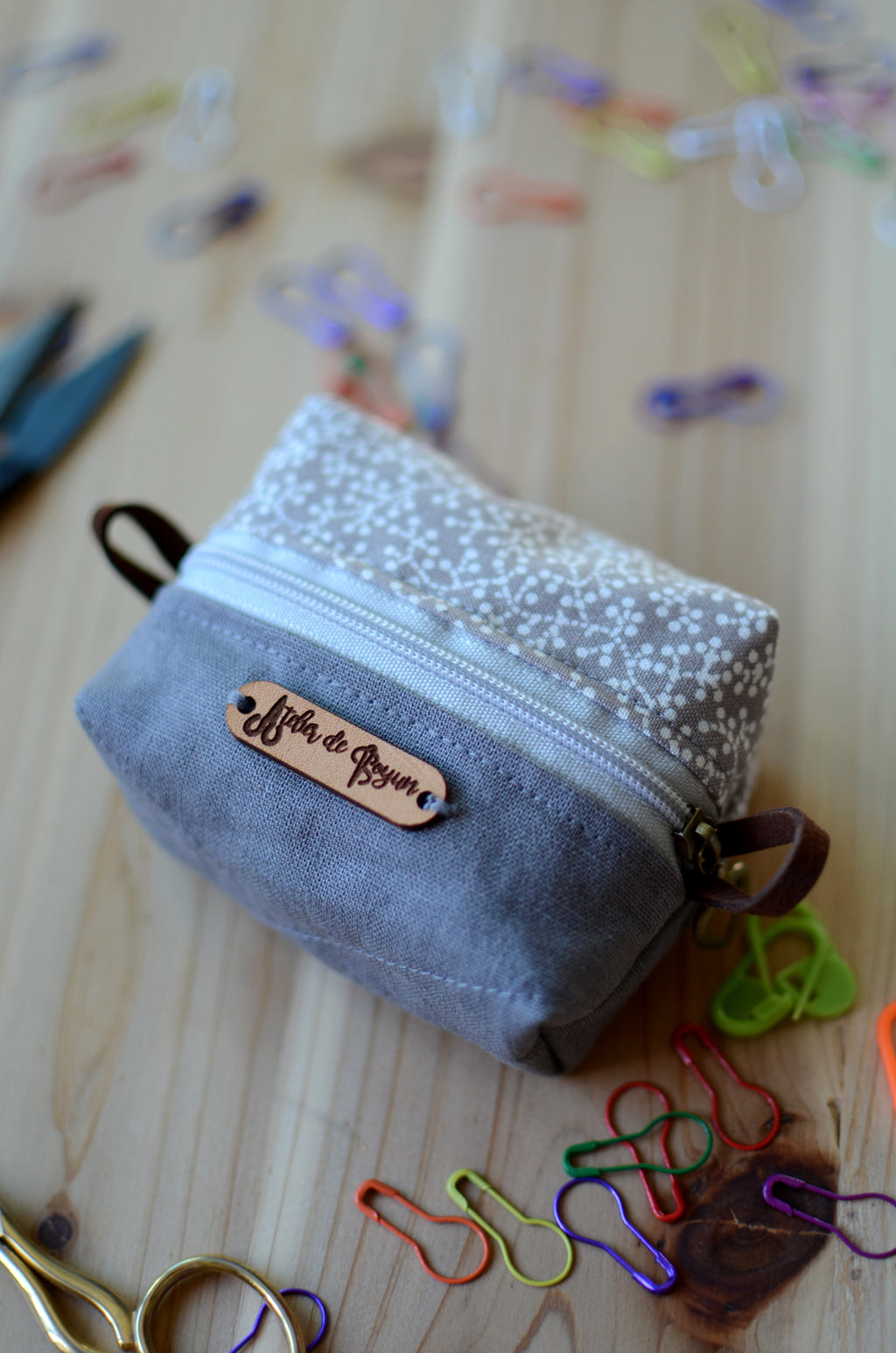 Keep your mini notion in safe in mini notion box pouch/ Gentle Grey