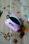 Cute mini box pouch for your crochet essentials/ Sweet Pink