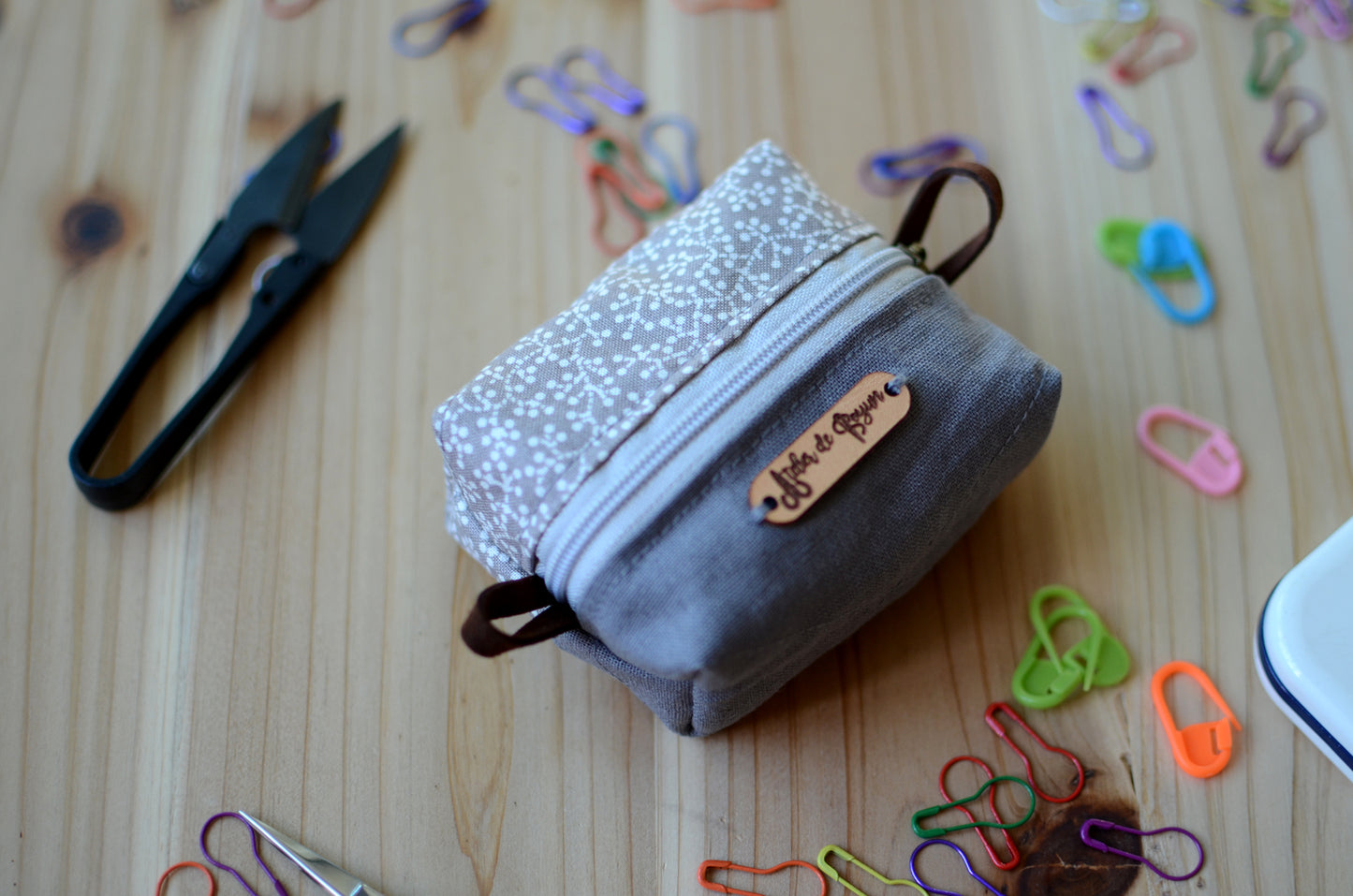 Keep your mini notion in safe in mini notion box pouch/ Gentle Grey