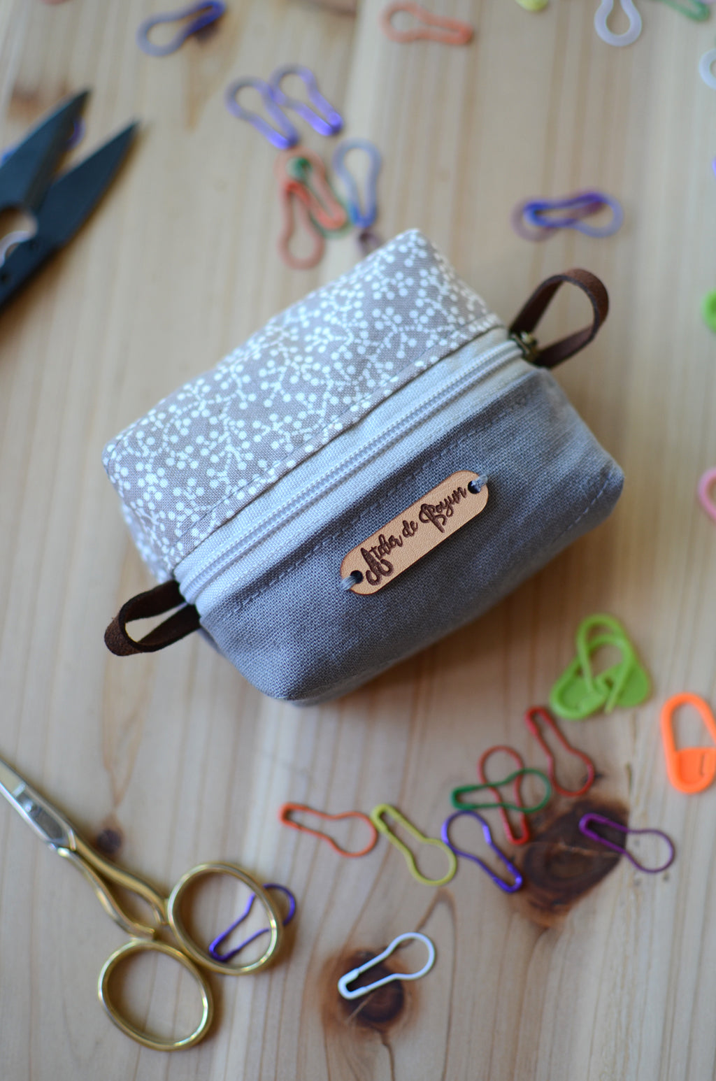 Keep your mini notion in safe in mini notion box pouch/ Gentle Grey