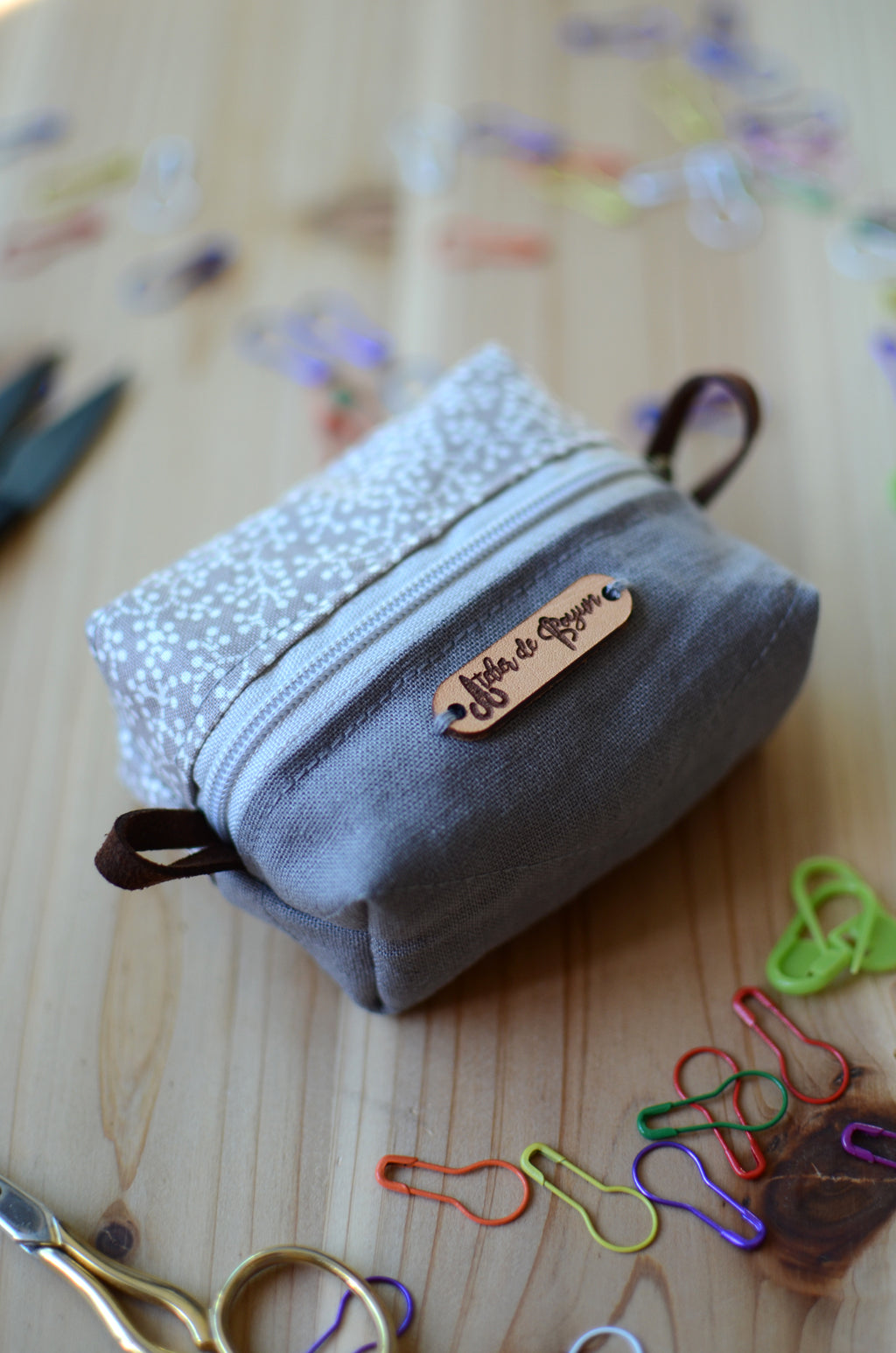 Keep your mini notion in safe in mini notion box pouch/ Gentle Grey
