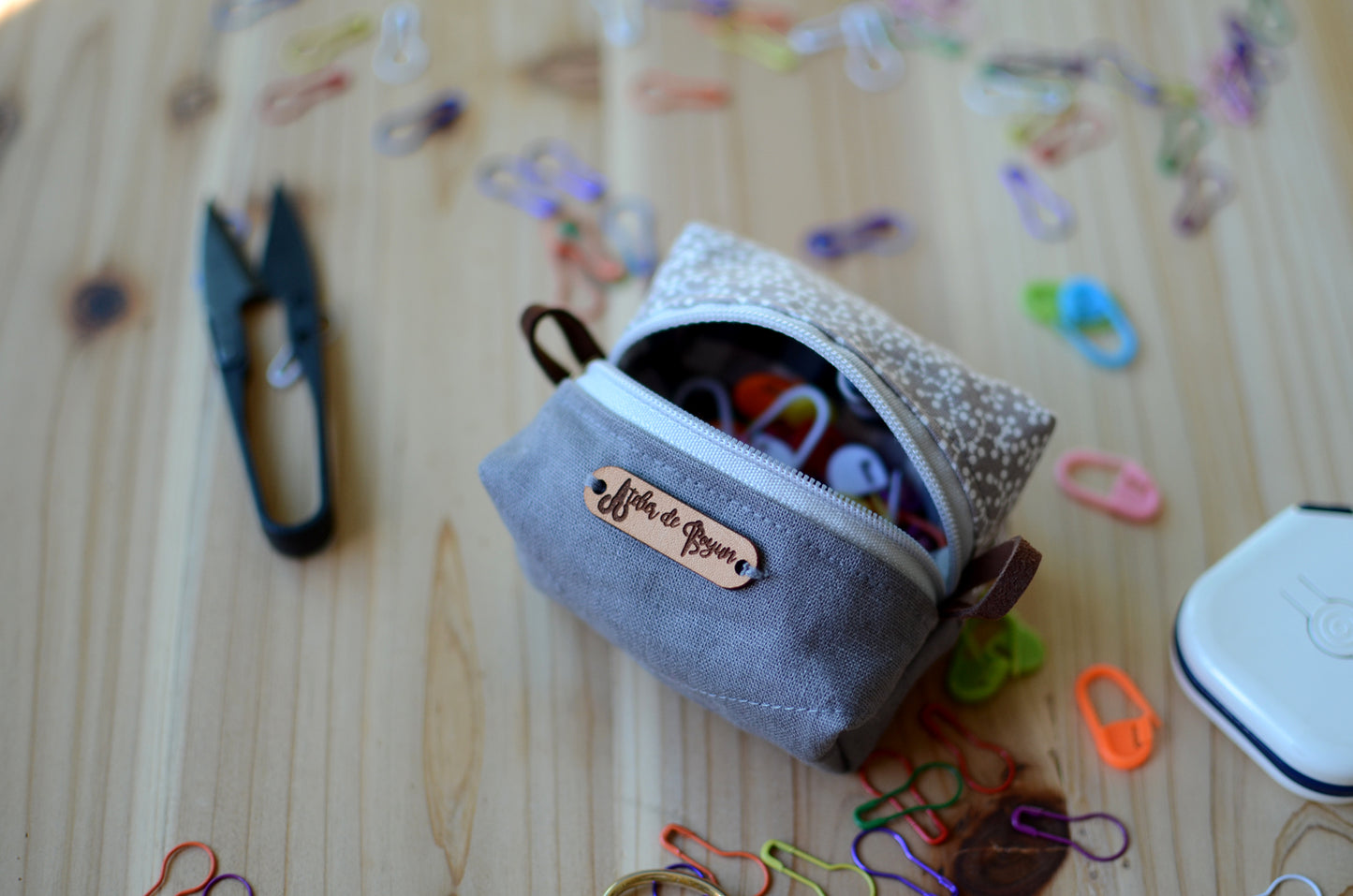 Keep your mini notion in safe in mini notion box pouch/ Gentle Grey