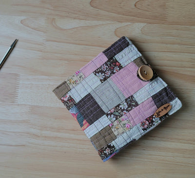 unique knitting needle organizer created with recycled fabrics