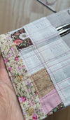 unique knitting needle organizer created with recycled fabrics