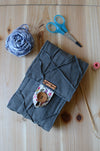 A perfect knitting needle case for many circular needle sets. Natural Linen in dark olive green