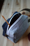 Knitting Project bag that sock knitters must-have/ Black