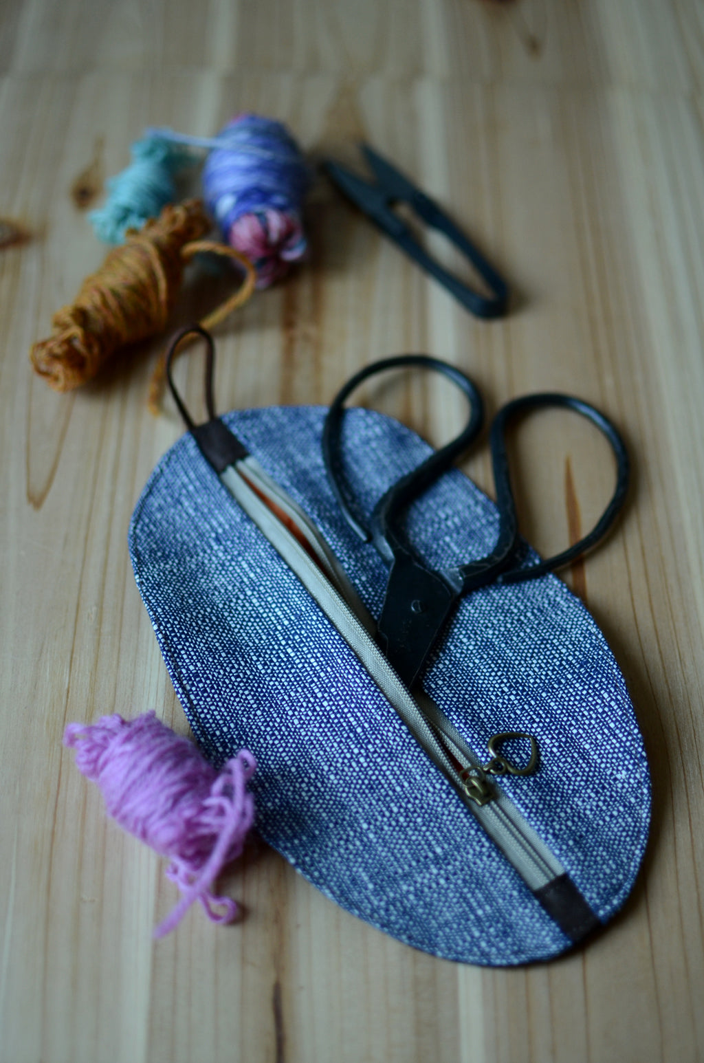 Notion pouch for crochet accessories