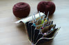The most innovative crochet hook organizer. All sizes of crochet hooks, darn needles, tailor rulers, scissors, and stitch markers can stay all together in this fabulous crochet hook storage.