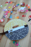 Mini zipper case/ Perfect for gift exchange, stocking stuffer, and self-gifting/ Woven Gold