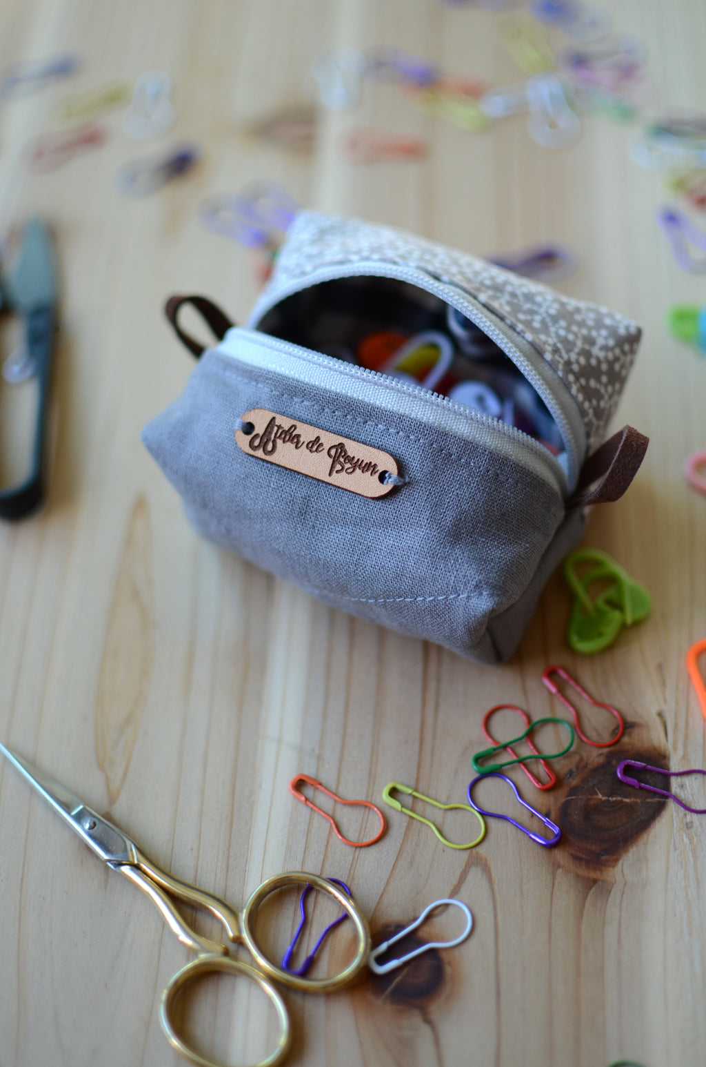 Keep your mini notion in safe in mini notion box pouch/ Gentle Grey