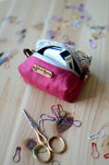 Mini Notion Box for all your knitty essentials/ Festive Burgundy