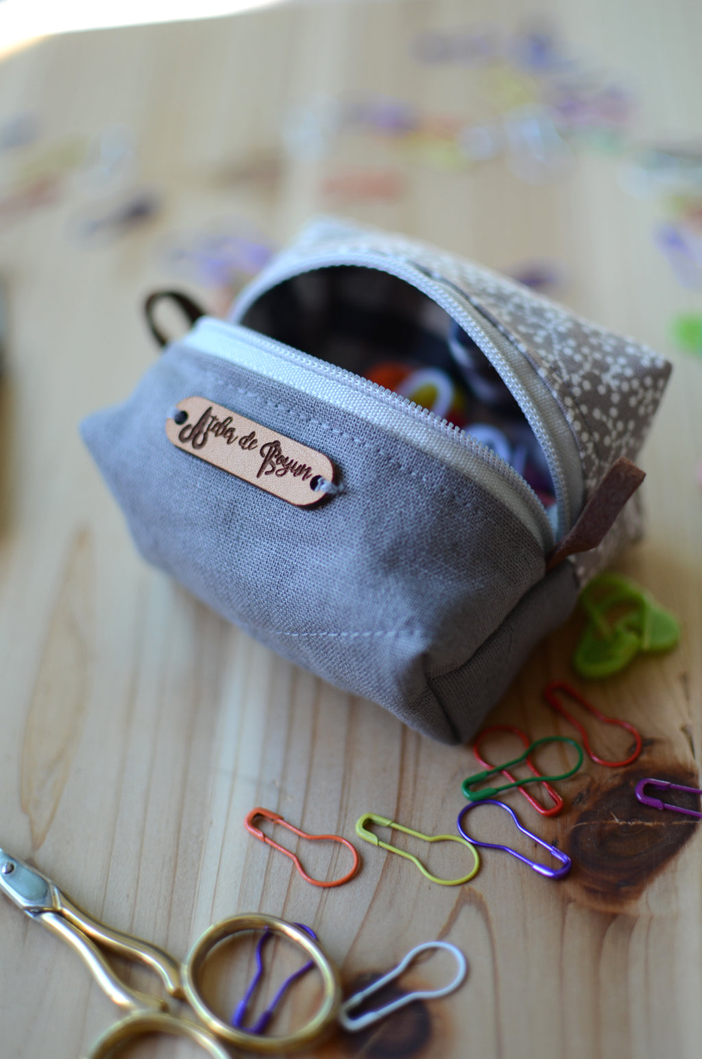 Keep your mini notion in safe in mini notion box pouch/ Gentle Grey